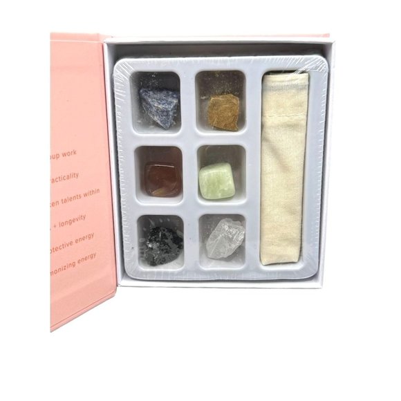 Zodiac Crystal Collection Fire Signs Sagittarius, Aries, Leo 6 Stones W/Case - Picture 3 of 6